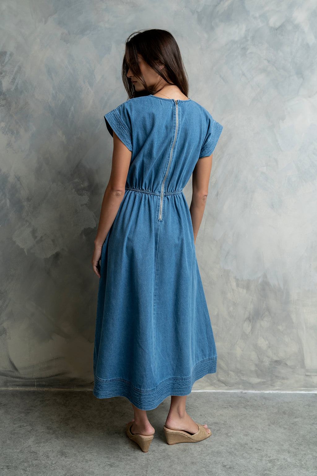 Louis Denim Midi Dress