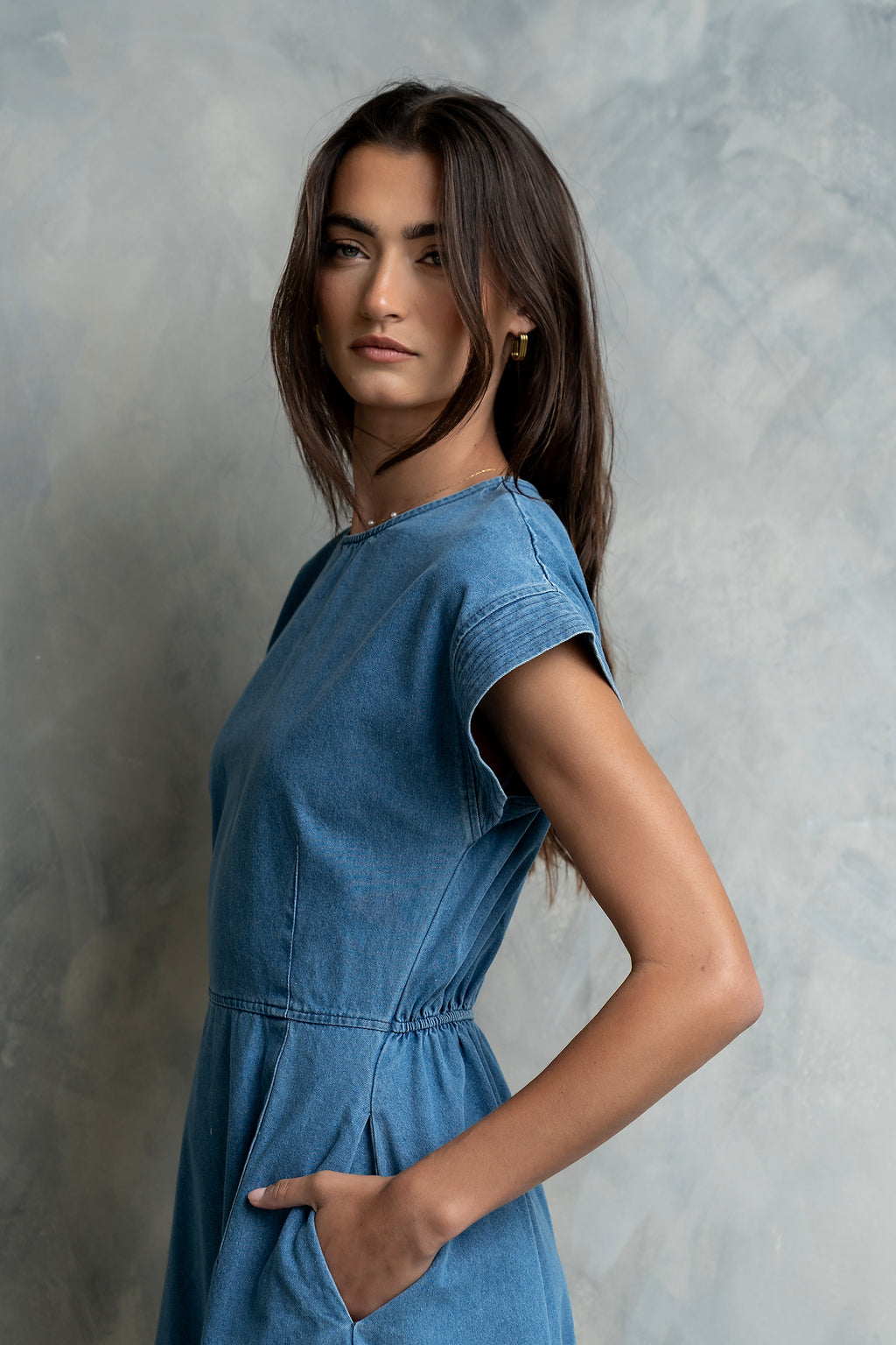 Louis Denim Midi Dress