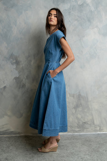Louis Denim Midi Dress
