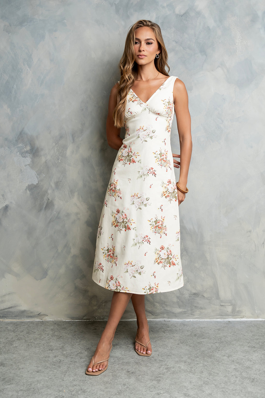Jaylen Floral Midi Dress