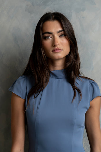Marlee Maxi Dress in Slate Blue