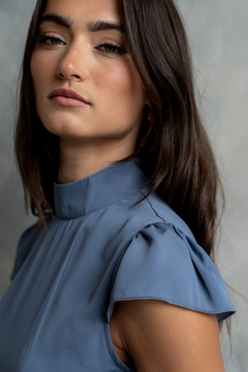 Marlee Maxi Dress in Slate Blue