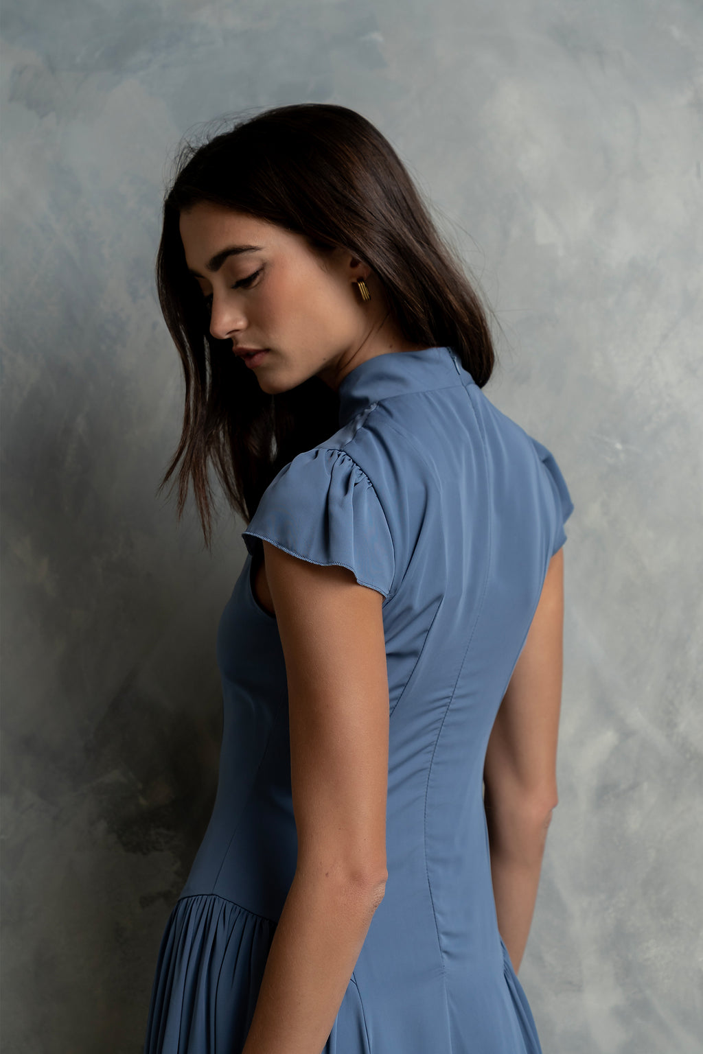 Marlee Maxi Dress in Slate Blue