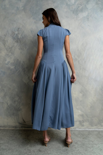 Marlee Maxi Dress in Slate Blue