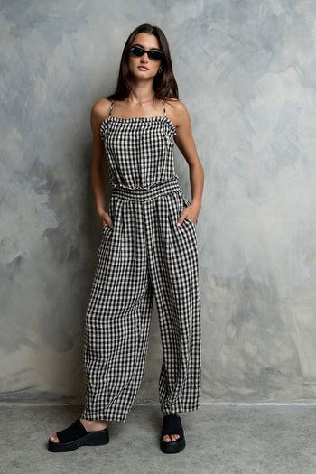 Trina Gingham Jumpsuit