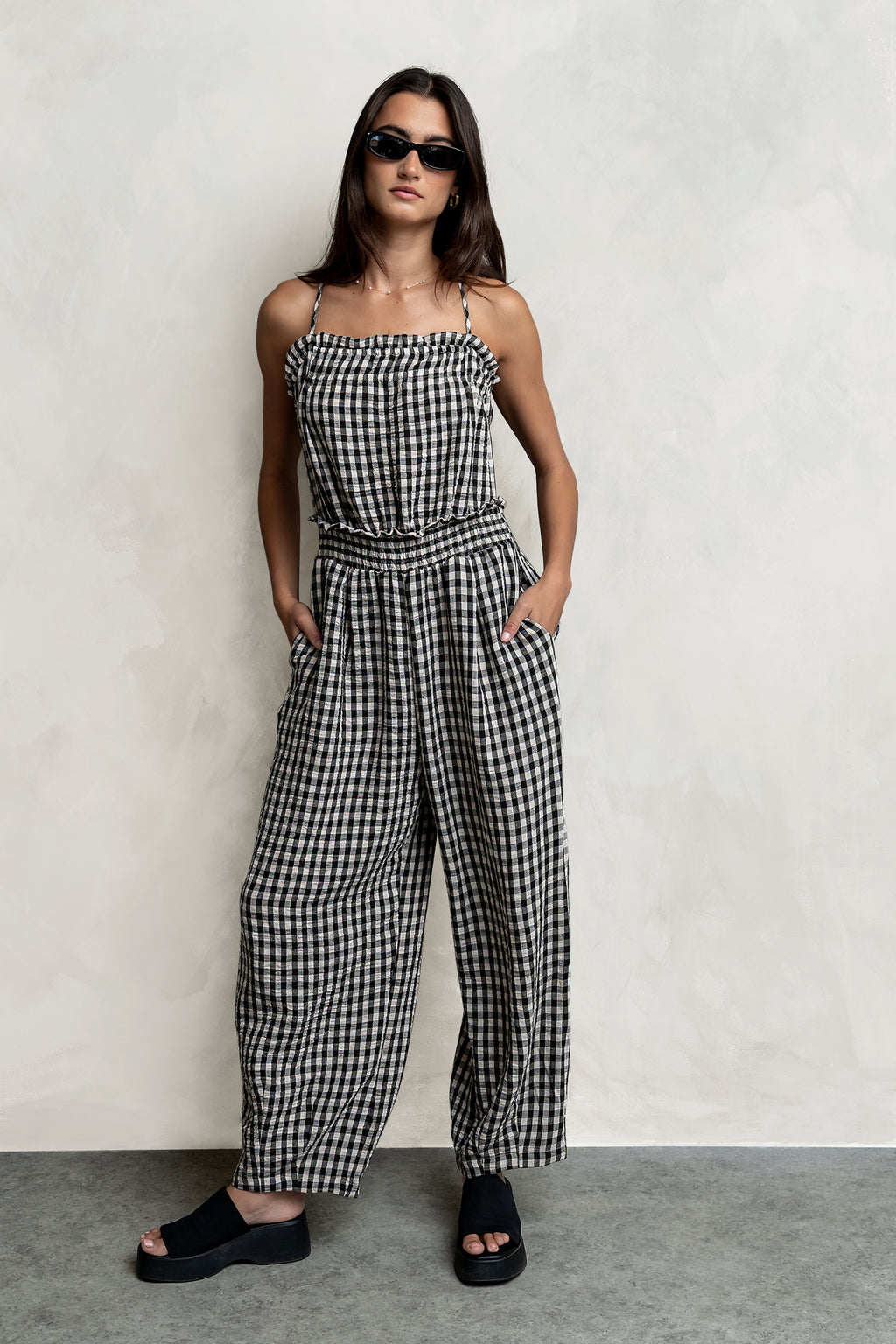 Trina Gingham Jumpsuit