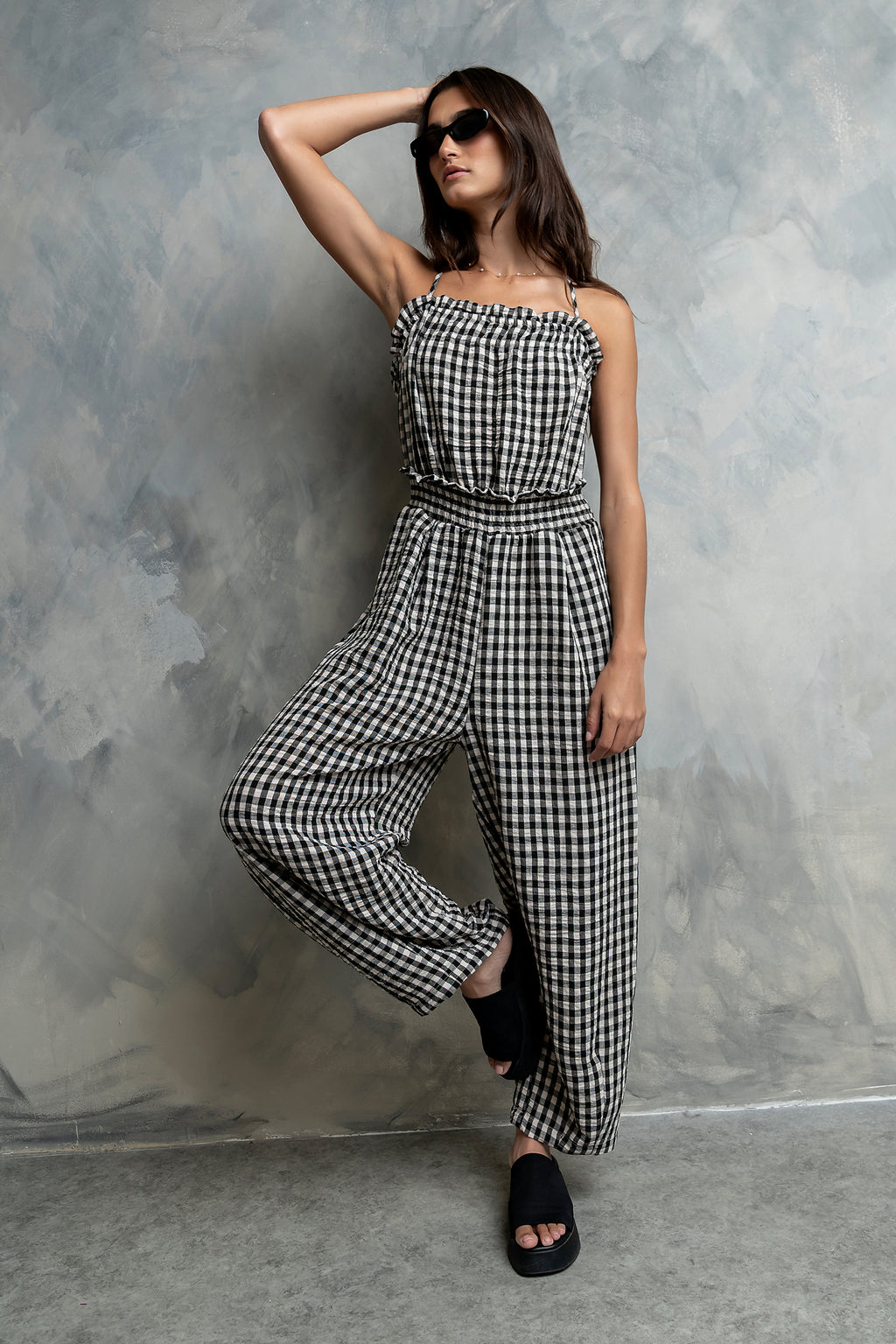 Trina Gingham Jumpsuit