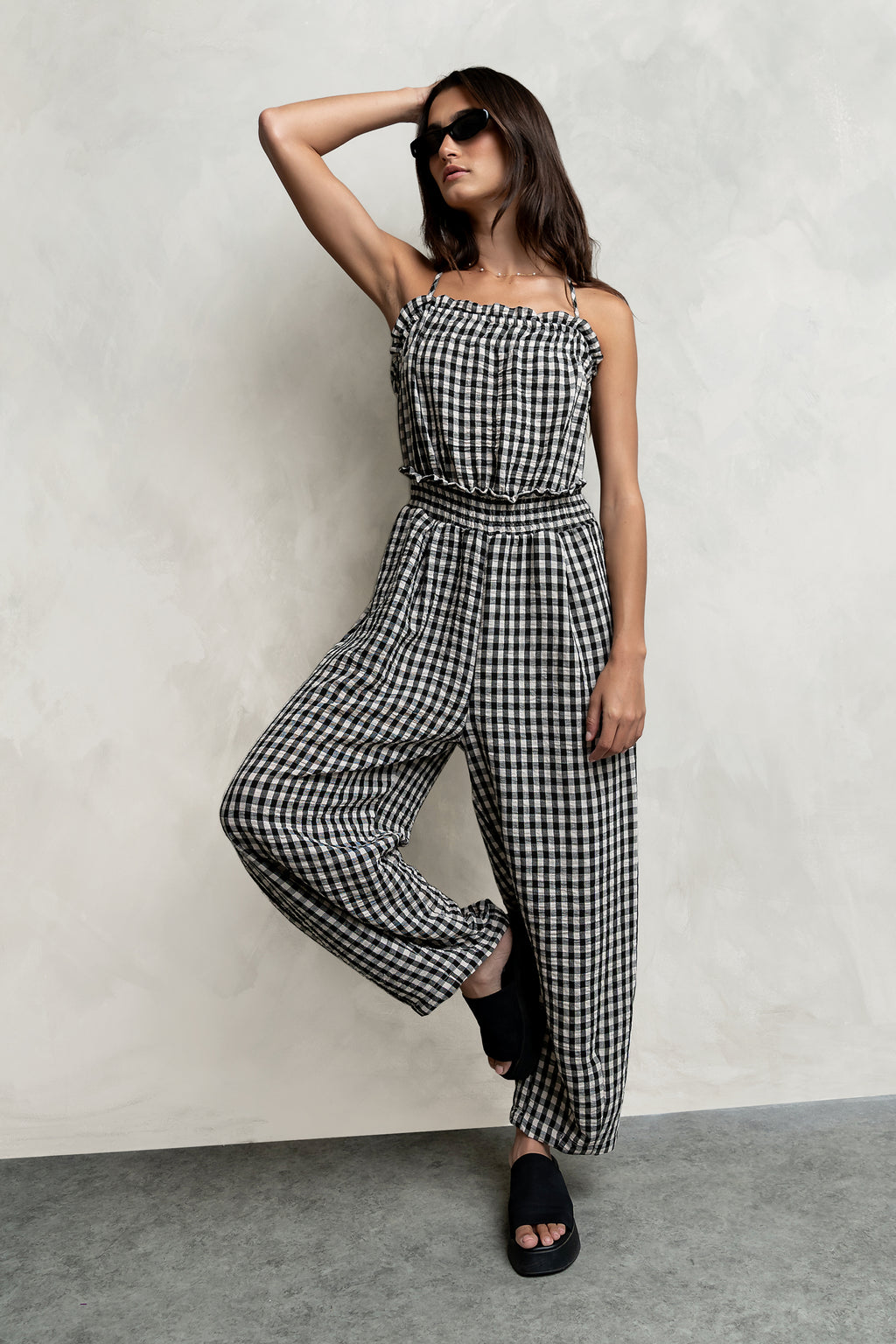 Trina Gingham Jumpsuit