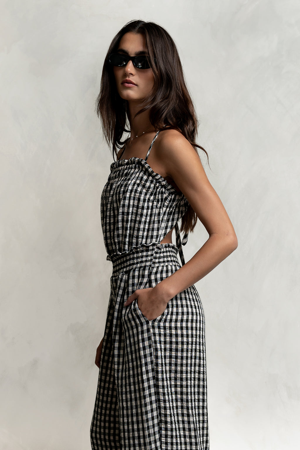 Trina Gingham Jumpsuit