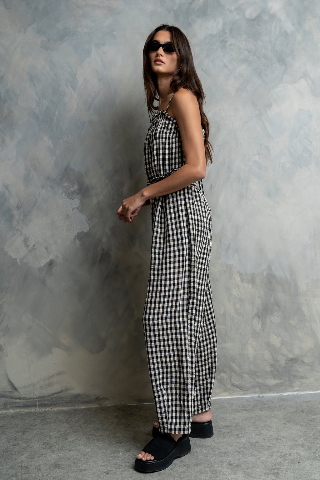 Trina Gingham Jumpsuit