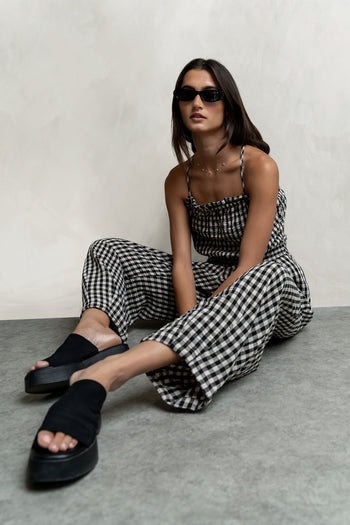 Trina Gingham Jumpsuit