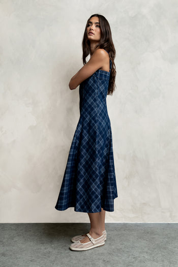 Hayes Plaid Denim Dress