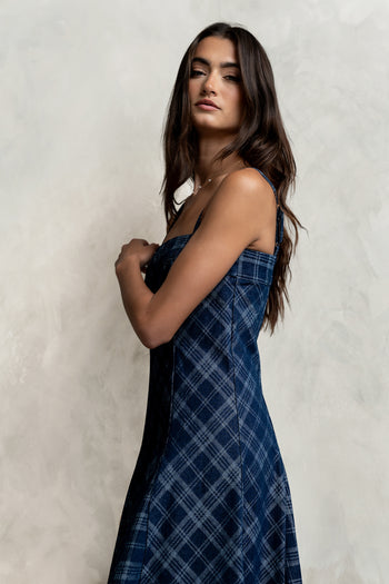 Hayes Plaid Denim Dress