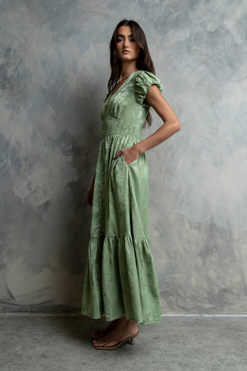 Eliza Maxi Dress in Green