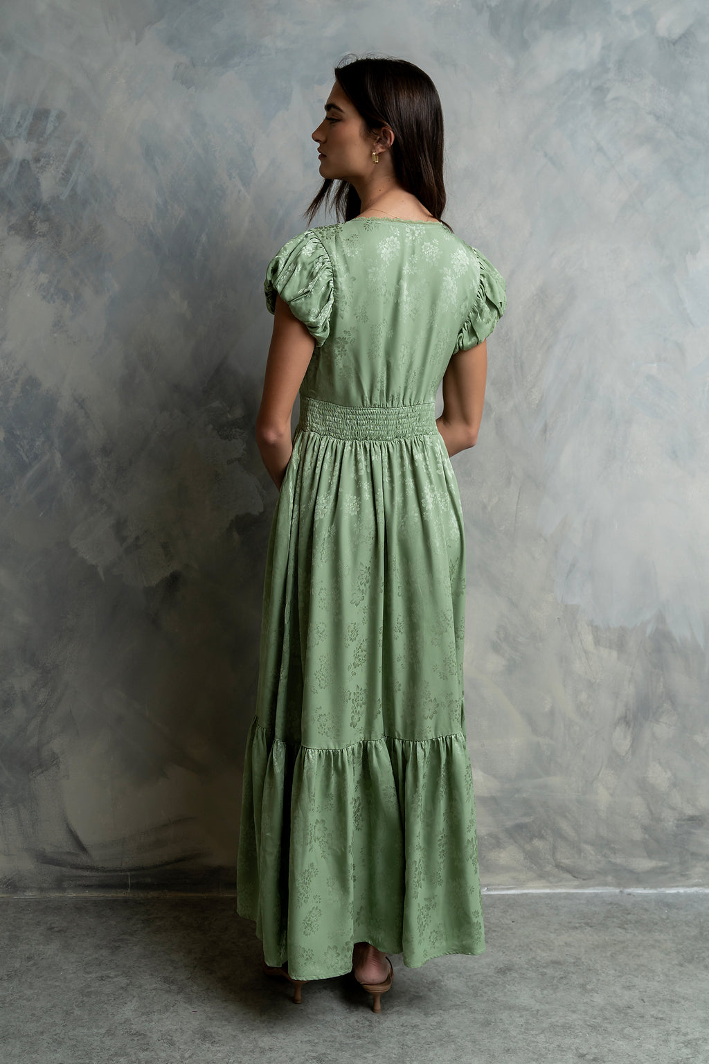 Eliza Maxi Dress in Green