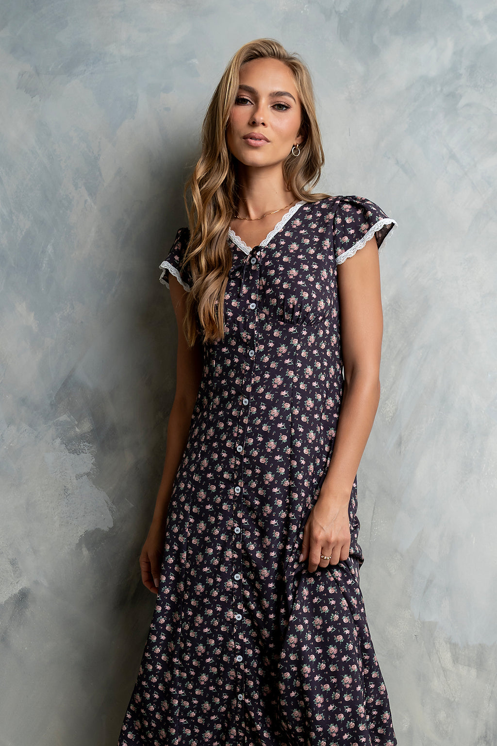 Josie Floral Midi Dress