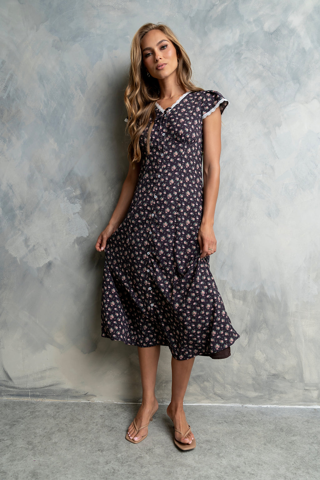Josie Floral Midi Dress