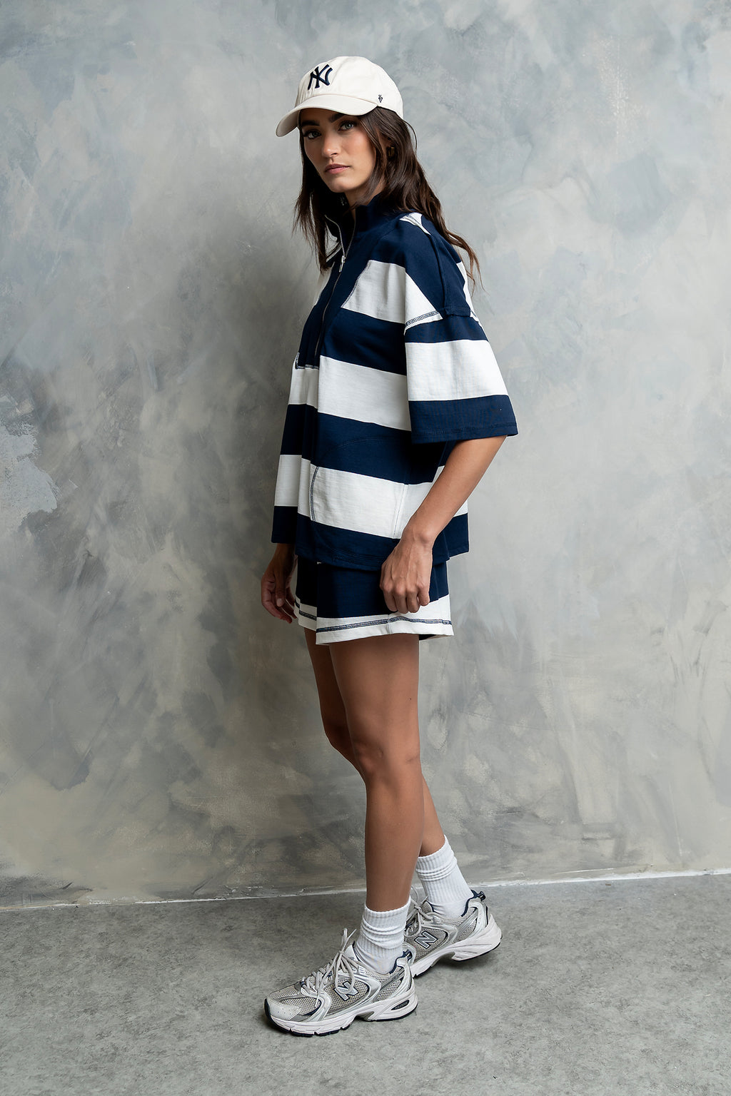 Farah Striped Shorts in Navy