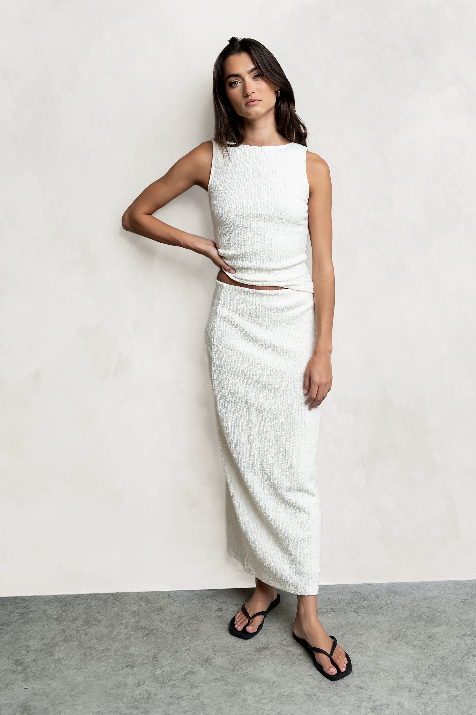 Opal Textured Top in Ivory