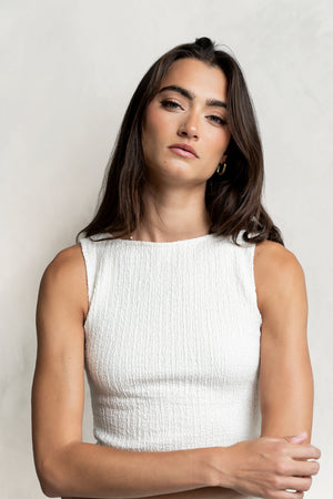 Opal Textured Top in Ivory