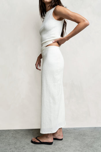 Opal Textured Skirt in Ivory