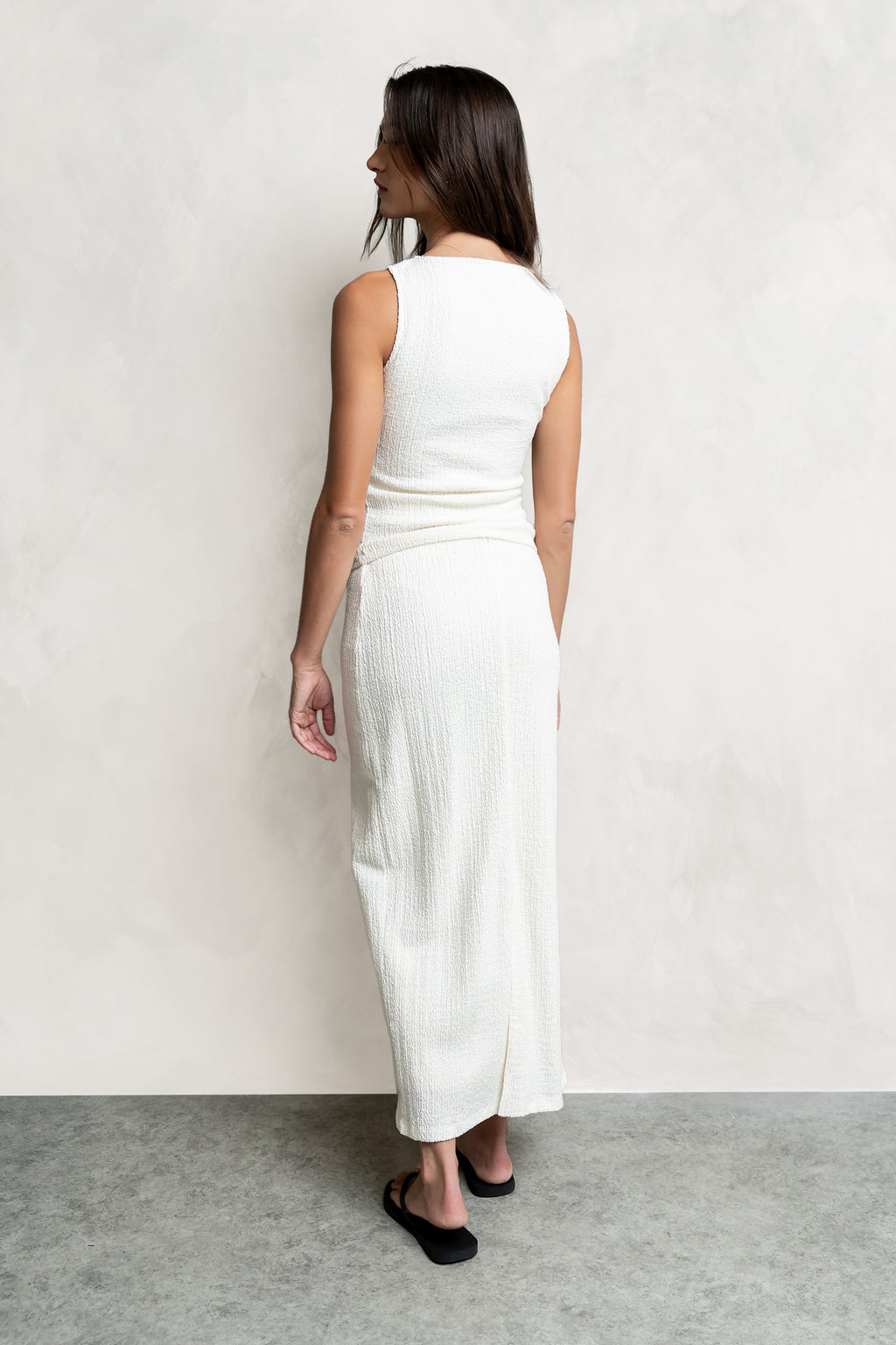 Opal Textured Skirt in Ivory
