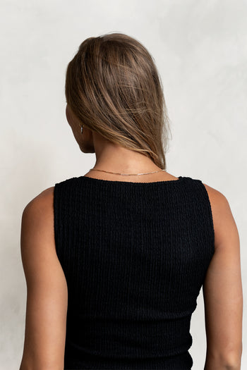 Opal Textured Top in Black