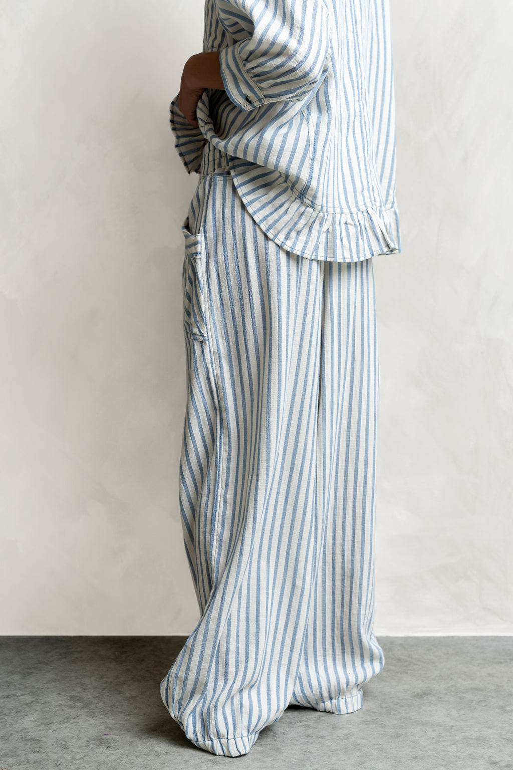Janey Striped Pants in Denim