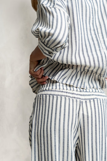 Janey Striped Pants in Black