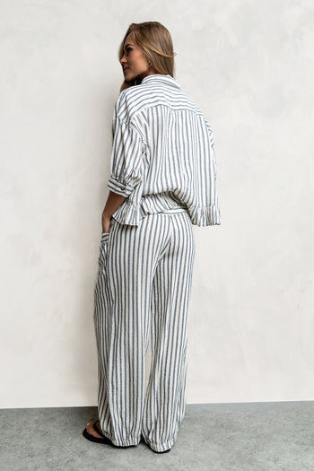 Janey Striped Pants in Black