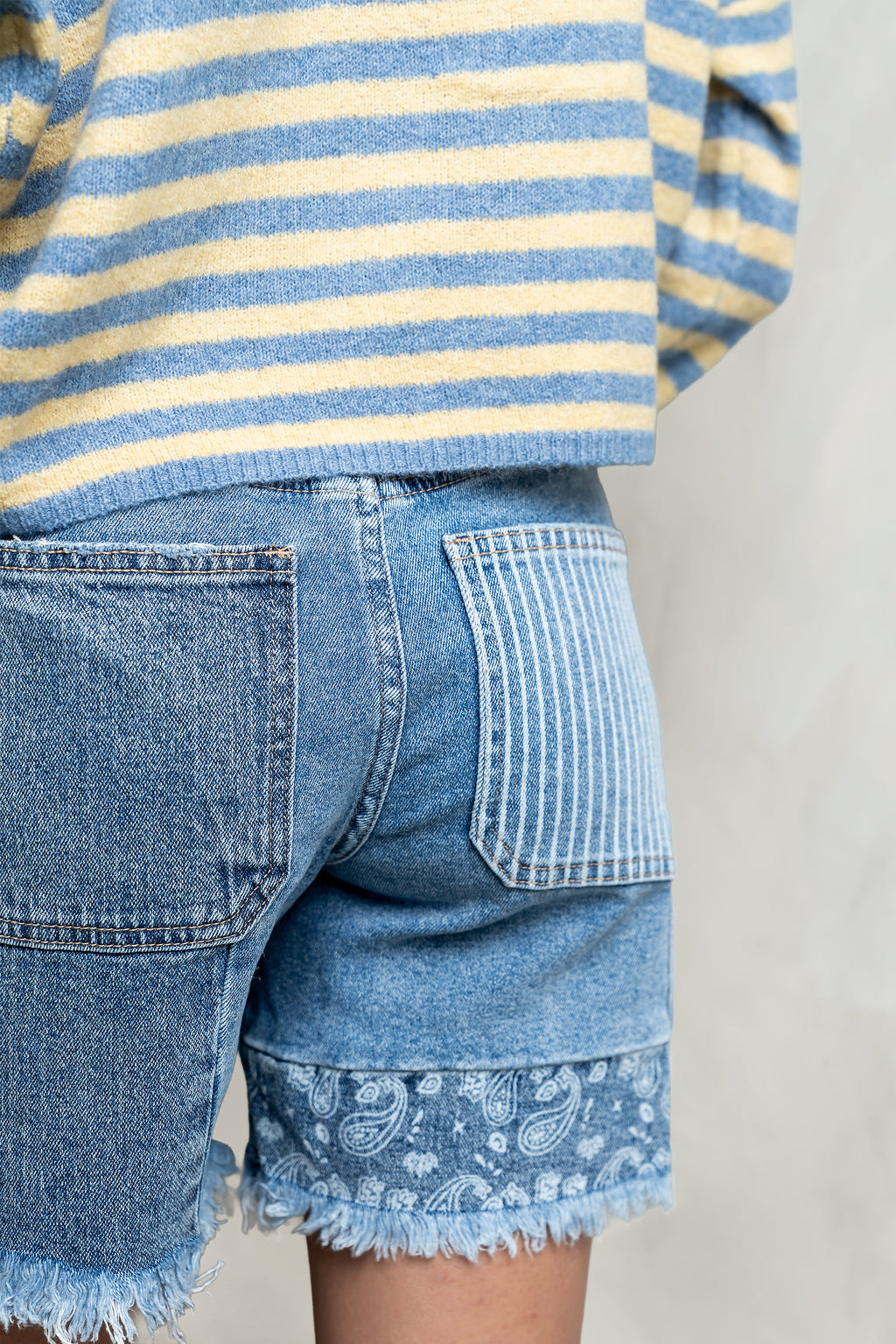 Benny Contrast Denim Shorts