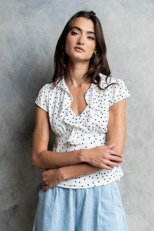 Lylah Polka Dot Top