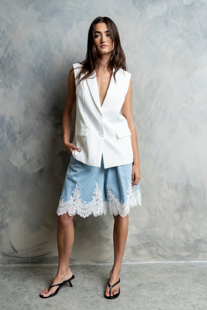 Rayna Vest in White