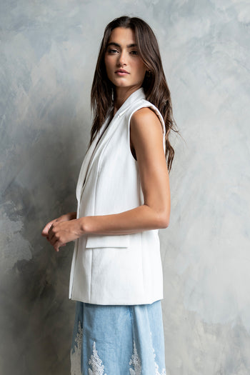 Rayna Vest in White