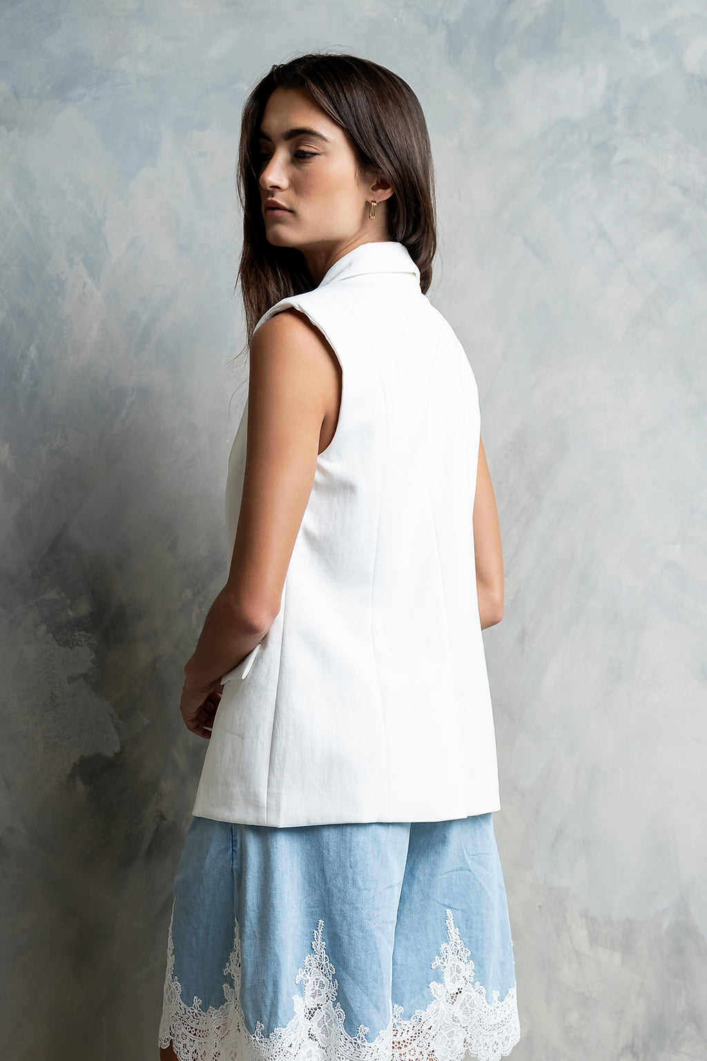 Rayna Vest in White