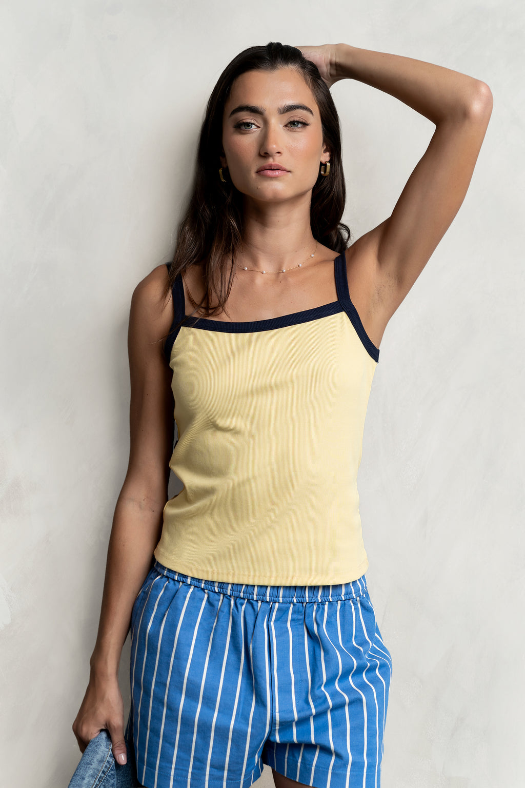 Rylan Contrast Tank Top in Yellow
