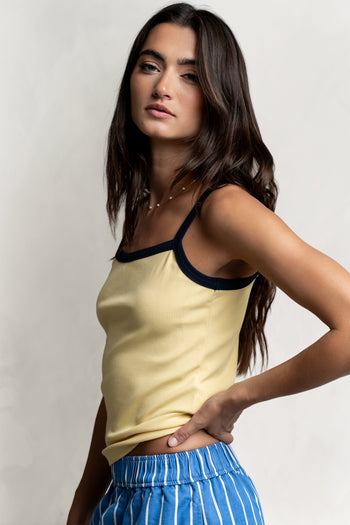 Rylan Contrast Tank Top in Yellow