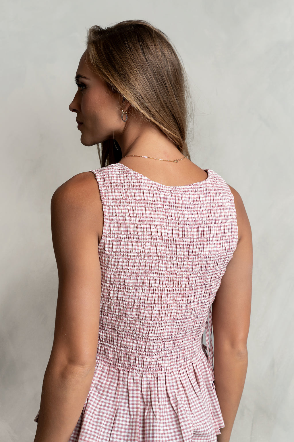 Jeremy Smocked Blouse in Berry