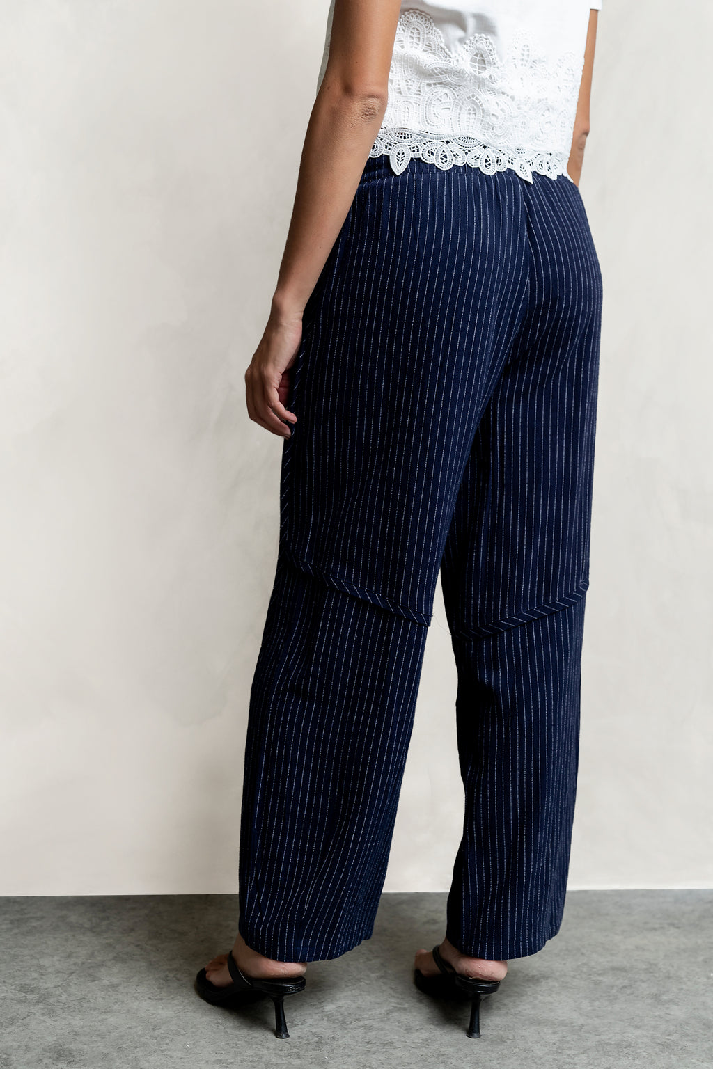 Kaiya Striped Pants in Navy