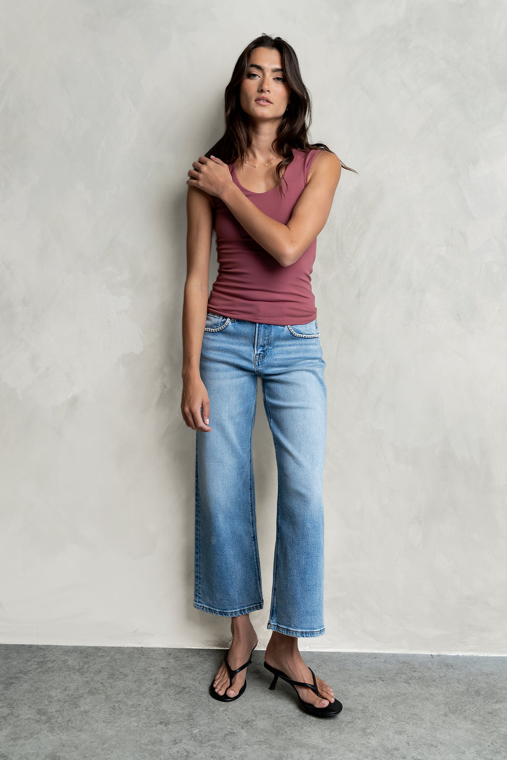 Sayla Tank Top in Berry