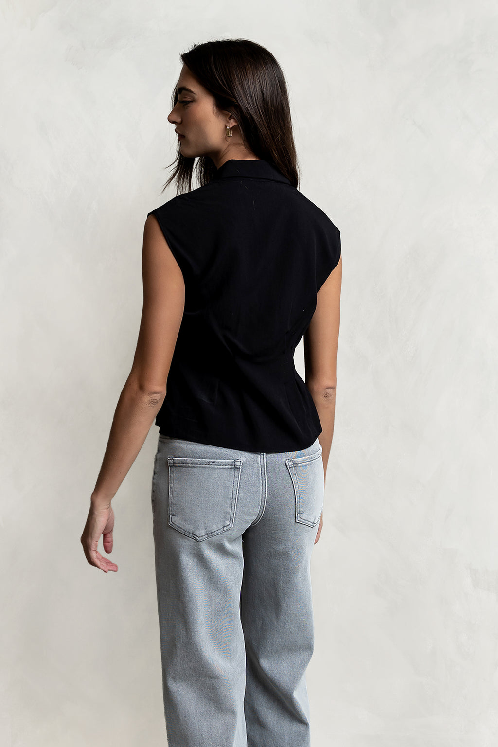 Jacob Button Up Top in Black