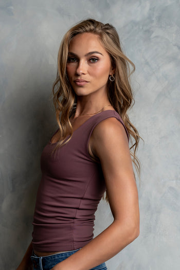 Sayla Tank Top in Plum