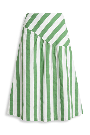 Frannie Striped Midi Skirt