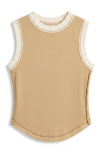 Lilah Reverse Seam Tank in Taupe