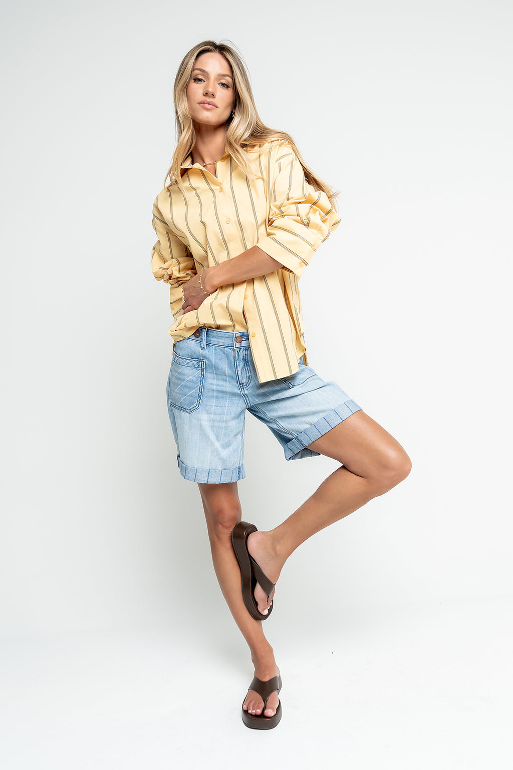 Kenya Striped Button Up