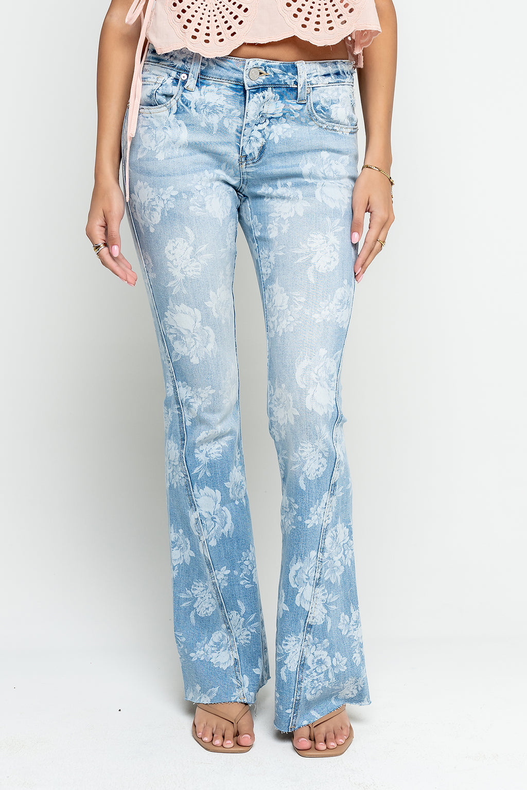 Elodie Floral Flare Jeans