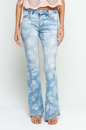 Elodie Floral Flare Jeans