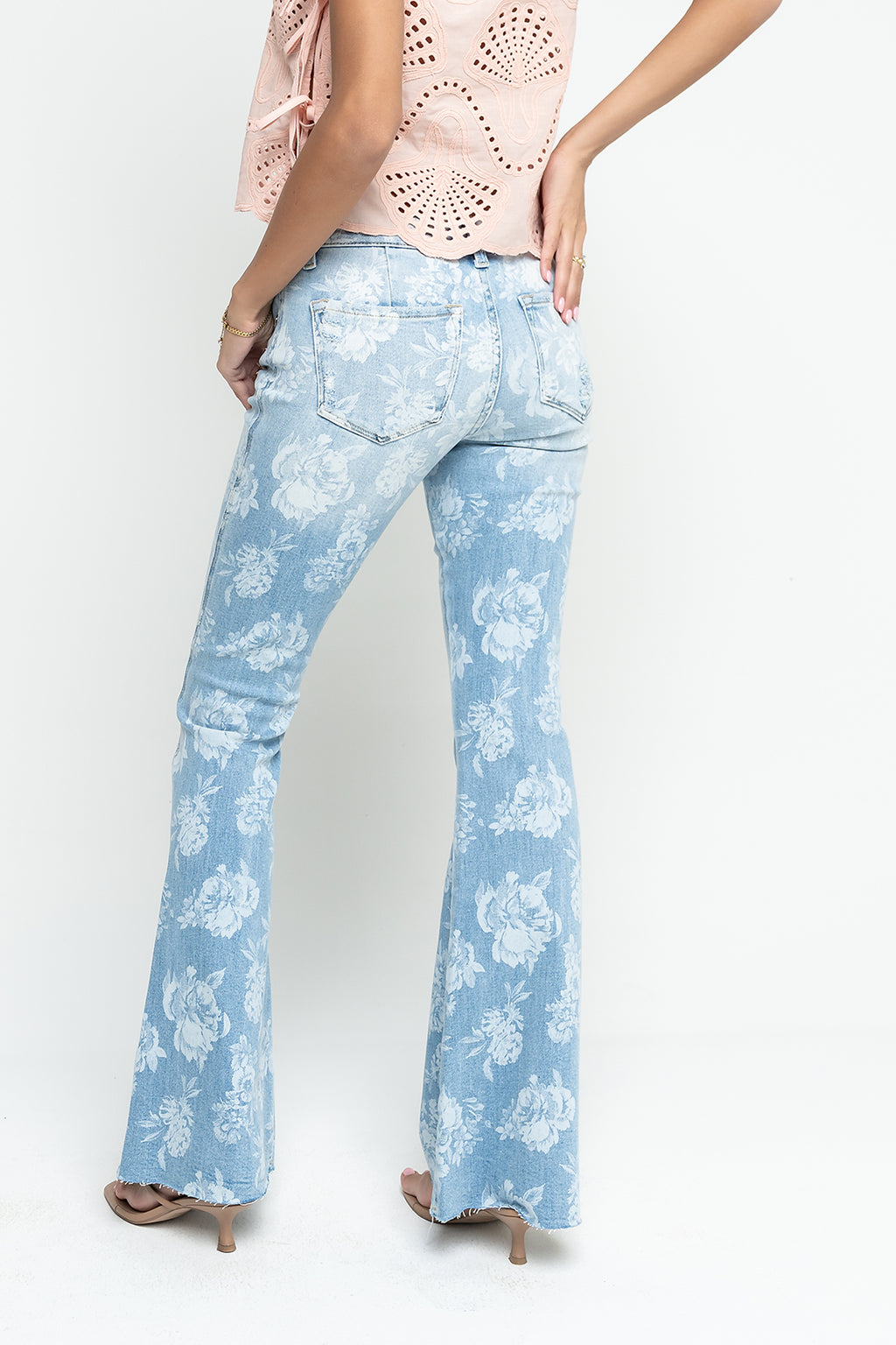 Elodie Floral Flare Jeans