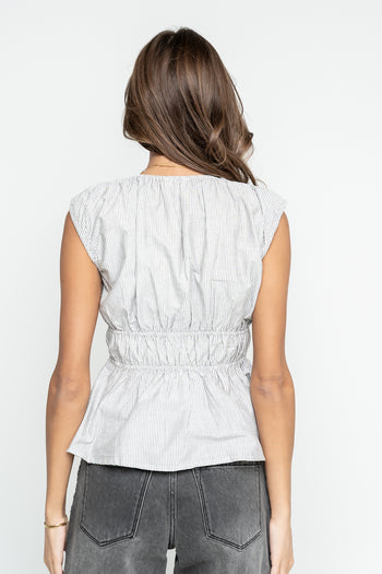 Krista Peplum Top in Black