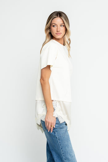 Mika Combination Top in Cream